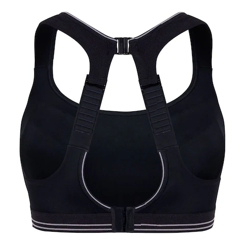 Black Shock Absorber sports bra with no padded straps