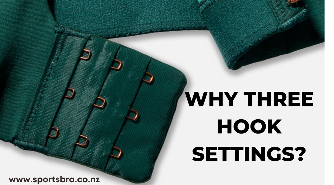 Why are there three hook settings on a sports bra?