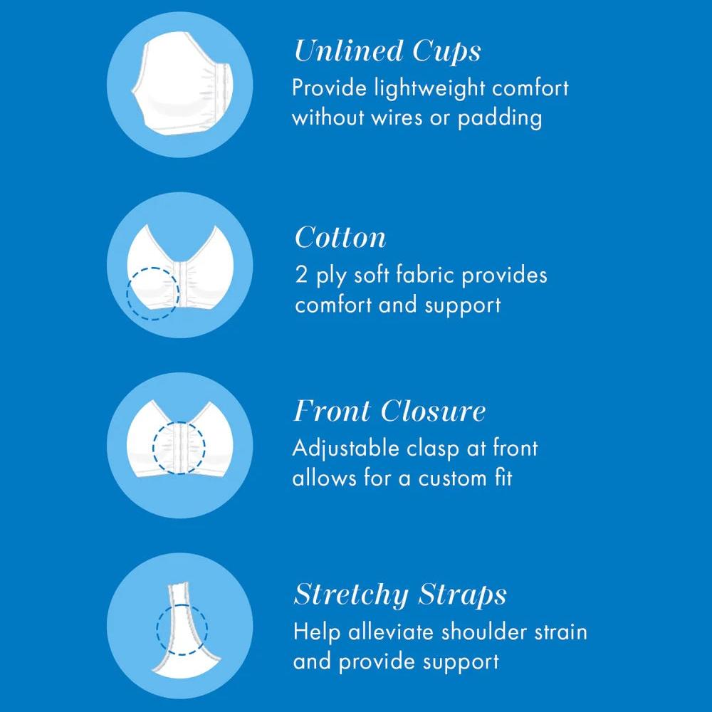 Bestform Front Close Wirefree Cotton Bra