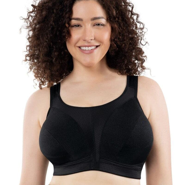 High Impact Wirefree Sports Bra D-H Cup | Moisture-Wicking Support